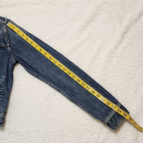 American Eagle Outfitters Denim Front Pockets Faded Jacket, Size Medium - Picture 12 of 14